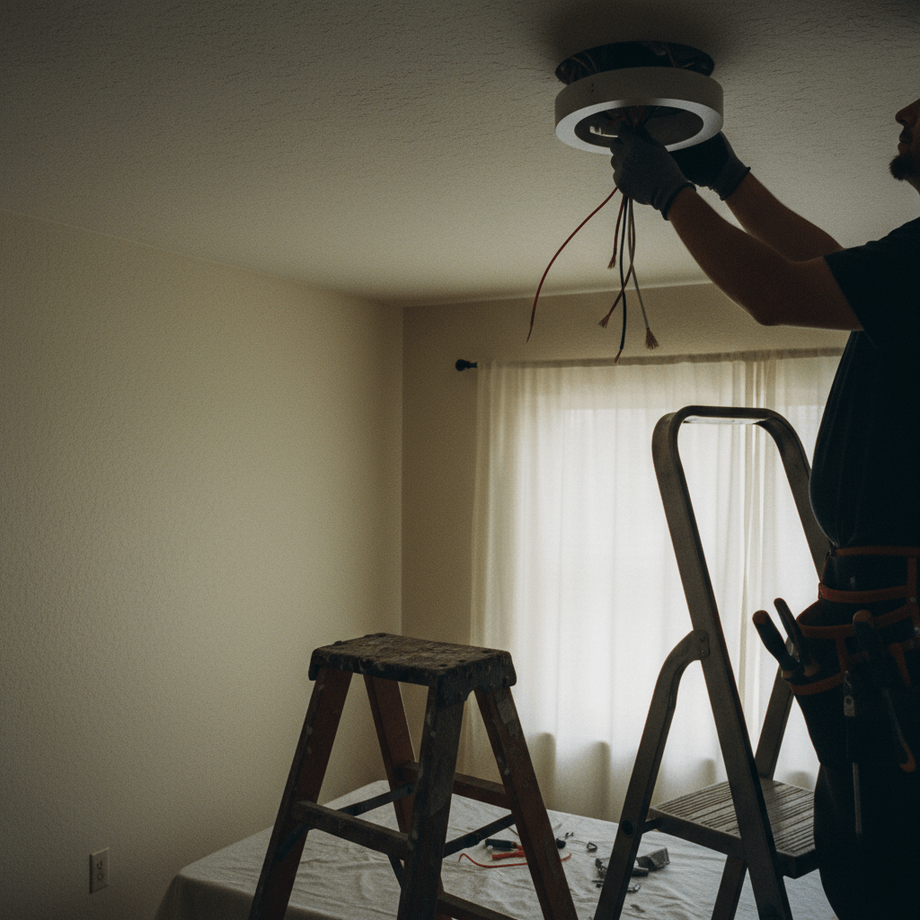 Deckenlampe Installation